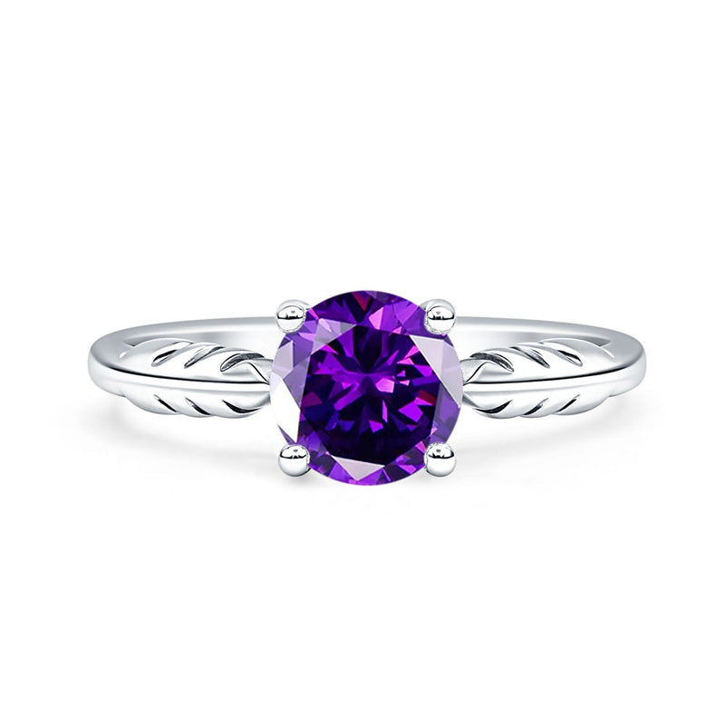 leaf Solitaire Ring