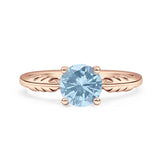 leaf Solitaire Ring