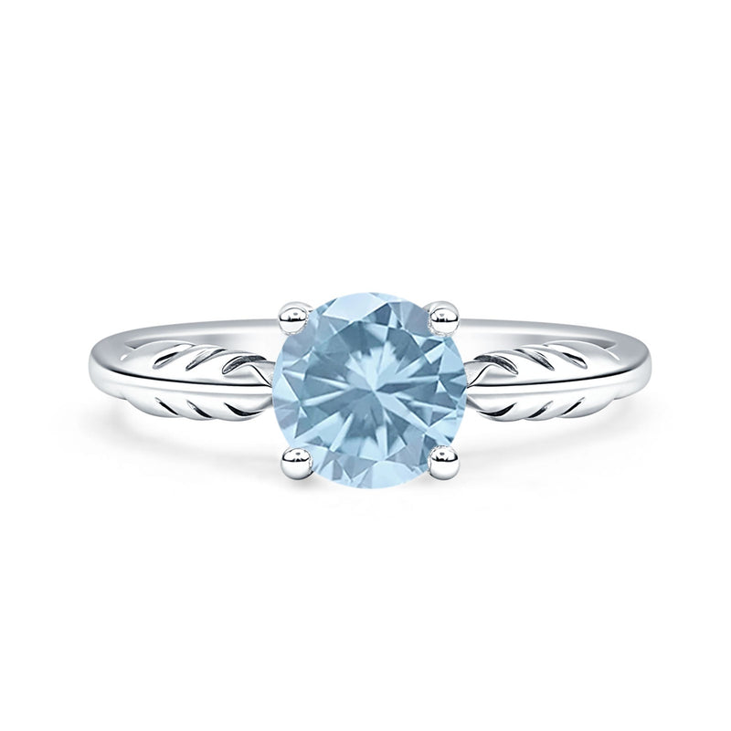 leaf Solitaire Ring