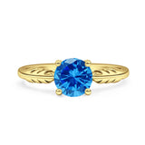 leaf Solitaire Ring