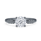 leaf Solitaire Ring