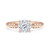 leaf Solitaire Ring