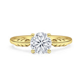 leaf Solitaire Ring