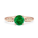 leaf Solitaire Ring