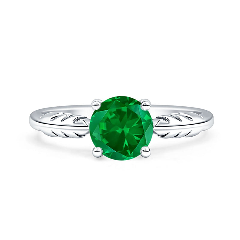 leaf Solitaire Ring