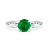 leaf Solitaire Ring
