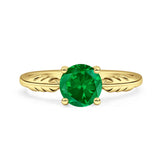 leaf Solitaire Ring