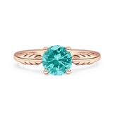 leaf Solitaire Ring