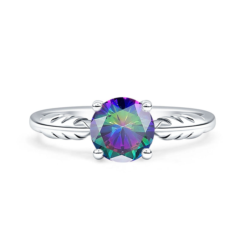 leaf Solitaire Ring