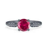 leaf Solitaire Ring