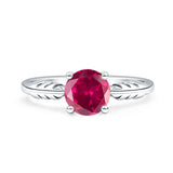 leaf Solitaire Ring