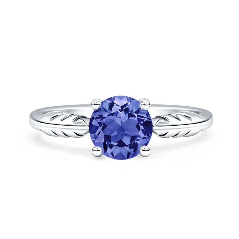 leaf Solitaire Ring