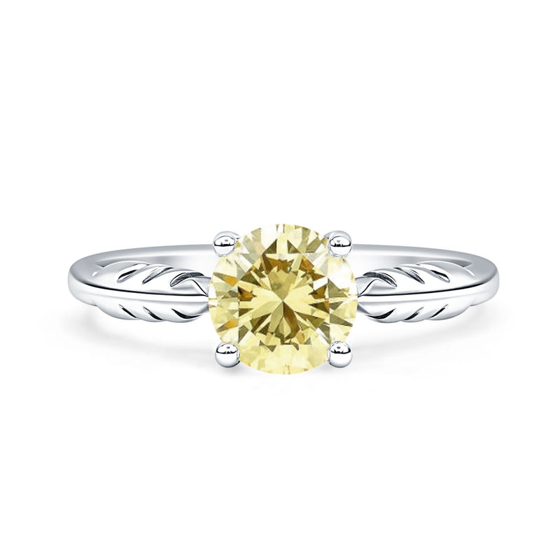 leaf Solitaire Ring