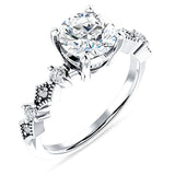 IGI Certified Round 1 Carat Lab Grown Diamond Cluster Beaded Ring