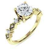 IGI Certified Round 1 Carat Lab Grown Diamond Cluster Beaded Ring