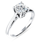 IGI Certified Round 2 Carat Lab Grown Diamond Art Deco Solitaire Ring