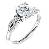 18K Gold IGI Certified Round 1 Carat Lab Grown Diamond Art Deco Cluster Twisted Ring