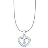  Heart Charm CZ Pendant 