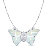 Marquise CZ Butterfly Pendant 
