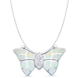 Marquise CZ Butterfly Pendant 