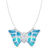 Marquise CZ Butterfly Pendant 