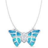 Marquise CZ Butterfly Pendant 
