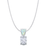   Oval CZ Pendant 