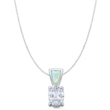   Oval CZ Pendant 