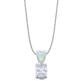   Oval CZ Pendant 