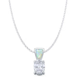   Oval CZ Pendant 