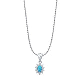  CZ Floral Pendant 