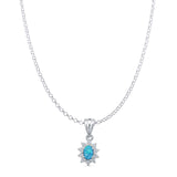   CZ Floral Pendant 