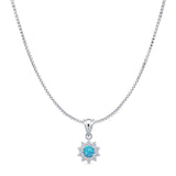   CZ Floral Pendant 