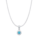   CZ Floral Pendant 