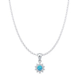   CZ Floral Pendant 