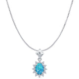   CZ Floral Pendant 