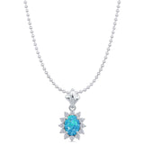  CZ Floral Pendant 