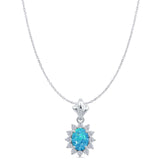   CZ Floral Pendant 