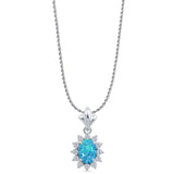   CZ Floral Pendant 