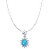   CZ Floral Pendant 
