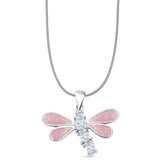  CZ Dragonfly Pendant 