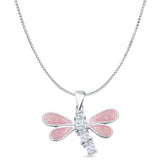  CZ Dragonfly Pendant 