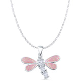  CZ Dragonfly Pendant 