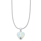 Heart Peace Sign Pendant 