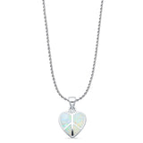 Heart Peace Sign Pendant 
