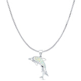 Mother & Baby Dolphin Pendant 