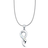 Criss Cross Loop Twist Pendant 