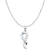 Criss Cross Loop Twist Pendant 