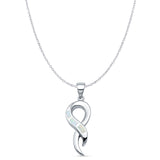 Criss Cross Loop Twist Pendant 