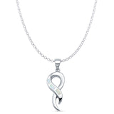 Criss Cross Loop Twist Pendant 